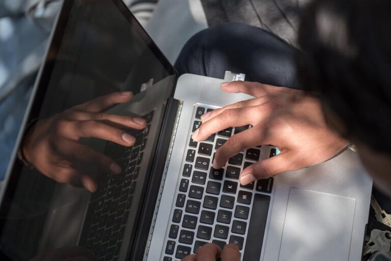 Person using laptop